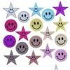 Notions 30Pcs Iron Ones Assorted Size Star Embroidered Appliques For Clothing Jackets Diy Craft Sticker Drop Delivery