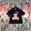 Set di abbigliamento Set di abbigliamento di design di lusso T-shirt per bambini Pantaloncini con monogramma rosa Moda Marchio britannico Estate Tesori e Dhdd per bambini