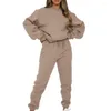 Women's Two Piece Pants Loose Fit Women Suit Stylish Oversized Sweatshirt Lounge Set Comfy Two-piece With Baggy Sweatpants Pockets For Home