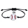 Vaxvävd baseballfotbollsarmband basketlag fans fans present armband bunt för kvinnor sport charms vsco vänskap estetiska smycken grossist