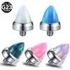 Stud 10Pcs G23 Opal Dermal Anchor Top Internal Thread Ends for Nose Lip Helix Cartilage Eyebrow Dermal Piercing Body Jewelry 231020