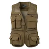 Men's Vests Men's Vest Tactical Webbed Gear Coat Summer Pographer Waistcoat Tool Many Pocket Mesh Work Sleeveless Jacket Male 231020