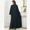 Vêtements ethniques Perlé Abaya 2 pièces pour femmes Parti brodé Robe longue islamique Ramadan Musulman Dubaï Robes de soirée Caftan marocain