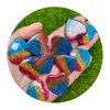 Dekoratif Çiçekler Parlak Kalp Reçine Gradient Glitter Flackback Cabochon Art Tedarik Dekorasyon Cazibesi Craft DIY