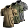 Men's Casual Shirts Summer T-Shirts Men Tactical Breathable Sweat Proof Sports Polo Collar Shirts Fashion Casual Loose Tees Plus Size S-3XL Male 231021