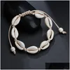 Fußkettchen Fußkettchen Muschel-Knöchelarmband für Frauen Fußkettchen Schmuck Strand Boho Accessoires Knöchelarmbänder Fuß Cheville Bijoux Jewelr Dhiv7