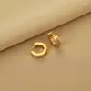 Серьги-кольца Простые серьги из титановой сталиКорейские модные универсальные серьги-гвоздики в форме ракушки Маленькие темпераментные серьги