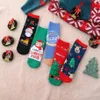 Cartoon Cotton Winter Baby Baby Boys Kids Sock Nowy rok Dzieci Snowflake Elk Święty Mikołaj Świąteczne ciepłe skarpetki 5 par/działka