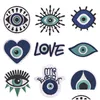 Notions Evil Eyes Iron Ones Goth Punk Retro Geborduurde Blauwe Applicaties Voor Kleding Jas Hoeden Tassen Diy Ambachtelijke Accessoires Drop Deli