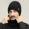 Chapéus de borda larga balde kunems inverno para homens moda gorros de malha bonnets veludo manter bonés quentes casual pai chapéu macio boné cachecol crânios gorras 231020