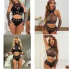 Women'S Tracksuits Womens Tracksuits Y Women Fishnet Set Shiny Solid Two Piece Halter Crop Top Shorts 2 Pieces Hollow Out Cloghet Appa Dhpfd