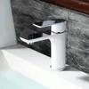 Смесители для раковины в ванной комнате, модель из твердой латуни, белый хромированный смеситель для раковины, кран для воды и холодная вода