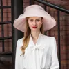 Bérets Original été chapeau de soie dame britannique 4 couches casquette de soleil voyage crème solaire femmes mode Fedoras B-8197