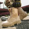 Gai klänning Militär taktisk mens vattentät läder öken strids fotleds armé arbetsmän skor par motorcykel stövlar 231020