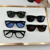 Schildpatt-Sonnenbrille Carti-Brille Damen-Sonnenbrille Euro-amerikanischer Wellington-Stil Sonnenbrille Herren eckige Sonnenbrille High-End-Version Acetat-Sonnenbrille UV400