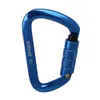 Carabiners klättrar spänne karabiner appelling canopy d-form carabiner utomhus 7075 aluminiumlegering svart/bule/röd/orange/silver 231021