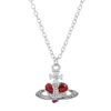 Impératrice douairière Vivian peinture cuite flash diamant collier amour strass pendentif collier accessoires