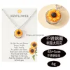 Pendant Necklaces Fashion Metal Sunflower Necklace 2022 Trendy Personality Flower Charm For Women Girls Jewelry Drop Delivery Pendant Dhyuj