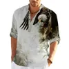 Herren-Freizeithemden, Tiger-Hemden für Herren, T-Shirts, Langarm-Oberteile, Tiergrafik-Kleidung, Streetwear, Pullover mit V-Ausschnitt, Sommer-Herrenhemd-T-Shirts 231020