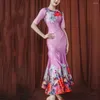 Bühnenkleidung, elegantes Ballsaal-Tanzkleid, Damen-Performance, moderne Standard-Kostüme, Big Swing, Tango, Walzer, Übungskleidung