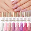 Nagellack 10 ml gelröd naken semi permanent fast lack blöt av UV för bas topprock 231020