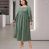 Ubranie etniczne Maroko Muzułmańskie Abayas for Women Oversize szata Eid Mubarek Hijab sukienki Turcja Abaya Długie rękaw Maxi Sundress Isamic