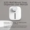 Liquid Soap Dispenser 320ml Wall-mounted Rechargeable Temperature Display Dispensers Automatic Foam Hand Sanitizer Machine