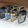 New fashion design square sunglasses 5239 exquisite K gold frame cut lens retro shape popular and generous style high end outdoor UV400 protection glasses