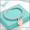 Bracelets de charme coeur conception chaîne de boule bijoux fins pour femmes bracelet en argent doré Pseiras célèbre livraison directe 2022 DH7Q3