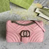 Women small designer shoulder bag large black crossboby fashion Metal buckle G handbags genuine leather chain metallic flap pink cosmetic woven puzzle bucket A9