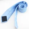 Båge slipsar ljusblå manlig ljus silver skalle slips man smal slips mäns mode matchande gravata bowtie och fickfyrkant