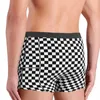 Sous-vêtements deux tons sous-vêtements noir blanc damier culotte élastique imprimé boxer slip pour hommes pochette 3D tronc surdimensionné