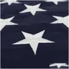 Drapeaux de bannière 210D Nylon 3X5Fts États-Unis Usa Broderie Drapeau américain de rayures de couture Direct Factory Wholesale Drop Deliver Dhebr