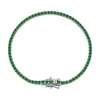 Bangle Wong Rain 925 sterling zilver Lab saffier smaragd robijn hoge koolstof diamanten edelsteen tennisketting armband fijne sieraden 231020