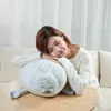 دمى Plush Angry Blob Seal Pillow Cnubby 3D Novelty Sea Lion دمية محشوة لعبة نوم نوم رمي هدايا للأطفال 231020