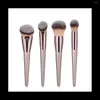 Makeup Brushes 10 Beauty Tools Champagne Gold Foundation Eye Shadow