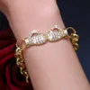 Chaîne Hip Hop couleur or zircon cubique bracelet à breloques Unsix boxe luxe bijoux fantaisie cadeau 231020