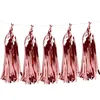 زخرفة الحفلات 5 PC Pet Paper Tassel Garland Rose Gold Pink Dot Banner for Wedding Birthday Diy Decord Decor