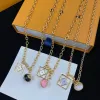 Jewelry Designers Pendant Necklace for women men Choker Pendant Chain Crystal 18K Gold Plated Copper brand Necklaces Statement G2310219PE-3