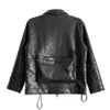 Lederjacke 3D Emed Herrenjacke Cardigan Mantel V Designer Tasche winddicht wasserdicht Uni-Jacken Winter warme Mäntel