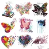 Sewing Notions Colorf Butterfly Iron Ones Cute Animal Stickers Washable Transfer Decals Diy T Shirt Jeans Backpacks Families Clothi