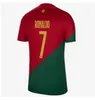 2023ポルトガルサッカージャージ23 24 Joao Felix Ruben DiasフットボールシャツBernardo B. Fernandes Ronaldos Andre Silva Camisa de Futebobol Joao Cancelo Men Kids Kits Outdoor