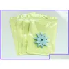 Sacs d'emballage En gros 100 pièces sacs d'emballage refermables petit plastique Mylar avec fenêtre transparente pour bonbons grains de café thé fleurs séchées Dhw28