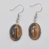 Dangle Earrings Tigereye Stone Oval Beads Gem Jewelry T252