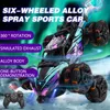 Electricrc carro seis rodas rc brinquedo spray torção dublê deriva brinquedos controlados remotamente para crianças adultos 231020