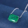 Pendanthalsband Springlady Trend 12 16mm Ruby Emerald Paraiba Tourmaline Gemstone Women's Necklace Vintage Wedding Fine Jewelry Gift