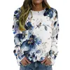 Maglioni da donna a maniche lunghe girocollo con stampa floreale maglione pullover top da donna carini camicie a maniche corte leopardate per le donne