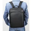 Backpack Real Leather Unisex 15.6 Inch Laptop Office Work Women Backpacks Business Bag Boys Girls School Daypack Slim Back Pack