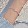 Charme Armbänder Mode Doppelschicht Kette Liebe Herz Armband Armreif Für Frauen Schöne Elegante Partei Schmuck Geschenk Pulseras E231