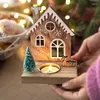 Portacandele Simpatico candeliere in legno Natale Babbo Natale Porta alci Decorazione per la casa della festa nuziale Artigianato per la tavola
